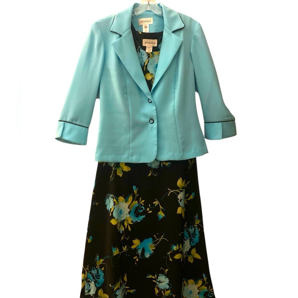 New Sophisticated Floral print dress with matching jacket NWT